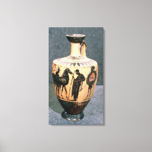 Schwarz-Zahl Dachboden-Vase, 5. Jahrhundert BC Leinwanddruck