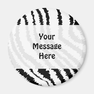 Schwarz Zebra Print Muster. Magnet