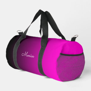 Schwarz zu Hellrosa Farbverlauf Duffle Bag