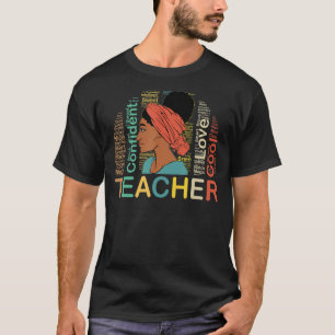 Schwarzafrikanischer Afro-Erzieher Melanin T-Shirt