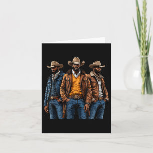 Schwarzafrikanischer Western Cowboy Rodeo Melani Karte