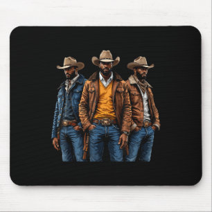 Schwarzafrikanischer Western Cowboy Rodeo Melani Mousepad