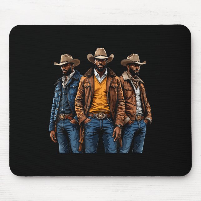 Schwarzafrikanischer Western Cowboy Rodeo Melani Mousepad (Vorne)