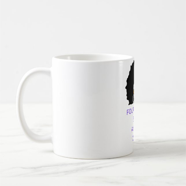 Schwarzamerikanische Gründerfrau Afro Kaffeetasse (Links)