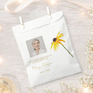 Schwarzaugige Susanne | Einfaches Foto-Trauer-Same Geschenktütchen