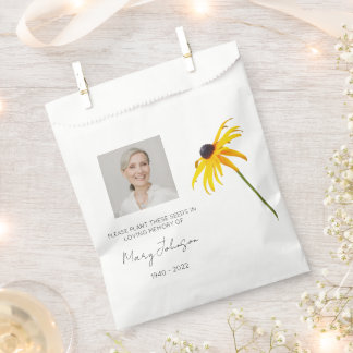 Schwarzaugige Susanne | Einfaches Foto-Trauer-Same Geschenktütchen