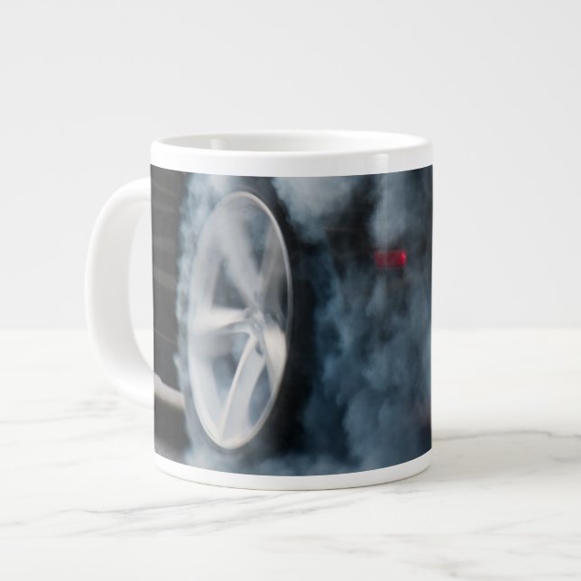 Schwarzautobahn Jumbo-Tasse (Vorderseite Links)