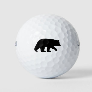 Schwarzbär-Silhouette Golfball