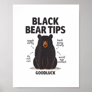 Schwarzbär-Tipps viel Glück Poster