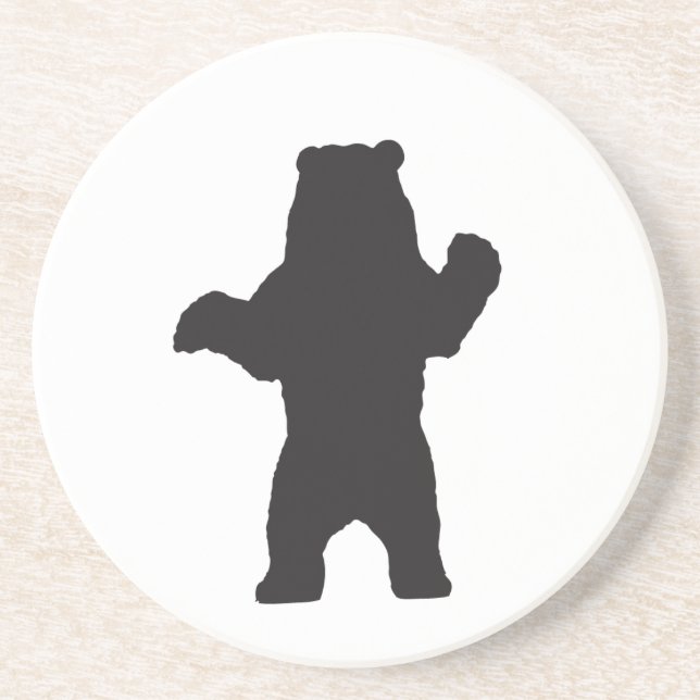 Schwarzbär-Untersetzer Sandstein Untersetzer (Vorne)