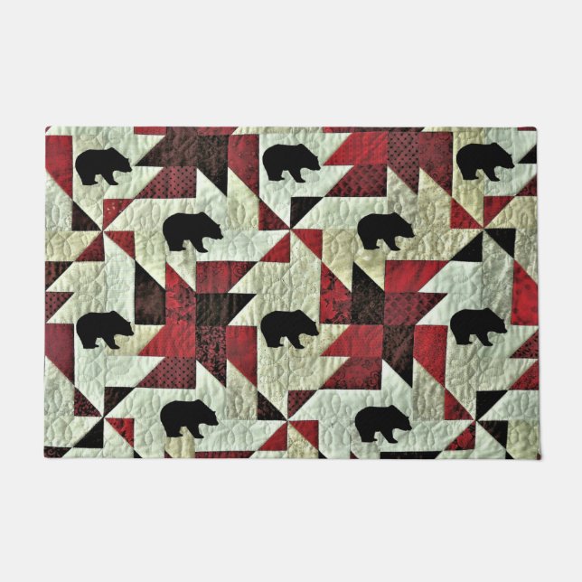 Schwarzbärenquilt Fußmatte (Vorderseite)