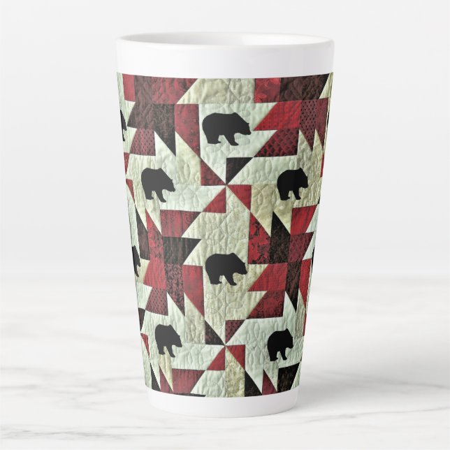 Schwarzbärenquilt Milchtasse (Vorderseite)