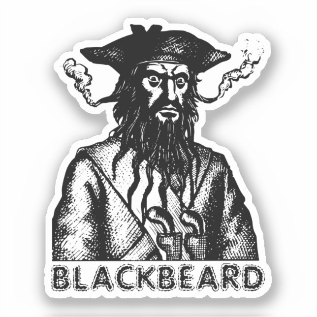 Schwarzbart Aufkleber (Vorderseite)