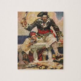 Schwarzbartenpferd-Pirate und Mate-Illustration