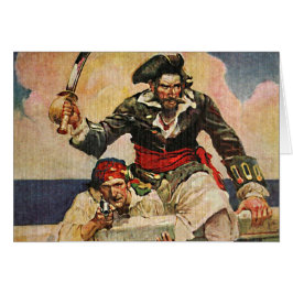 Schwarzbartenpferd-Pirate und Mate-Illustration