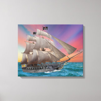 SCHWARZBARTS PIRATENSCHIFF LEINWANDDRUCK