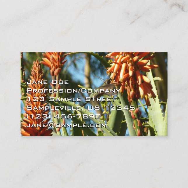 Schwarzbraun-Hummingvogel im Flug Visitenkarte (Vorderseite)