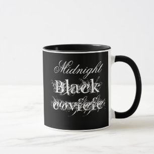 Schwarzcofvefe für Mitternacht individuell anpassb Tasse