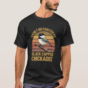 Schwarzdeckchen-Vogelbeobachtungs-Liebhaber Vintag T-Shirt
