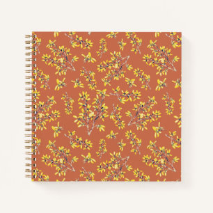 Schwarzdorn-Äste Herbstfarben Notizbuch