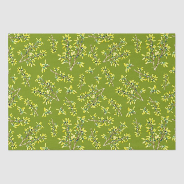 Schwarzdorn-Muster Seidenpapier (Vorderseite)