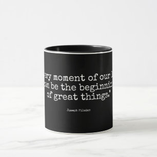Schwarze 11 oz Combo-Tasse   Zitate von Pilates 3 Tasse
