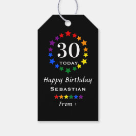 Schwarze 30 heute oder alle älteren Regenbogenstar Geschenkanhänger