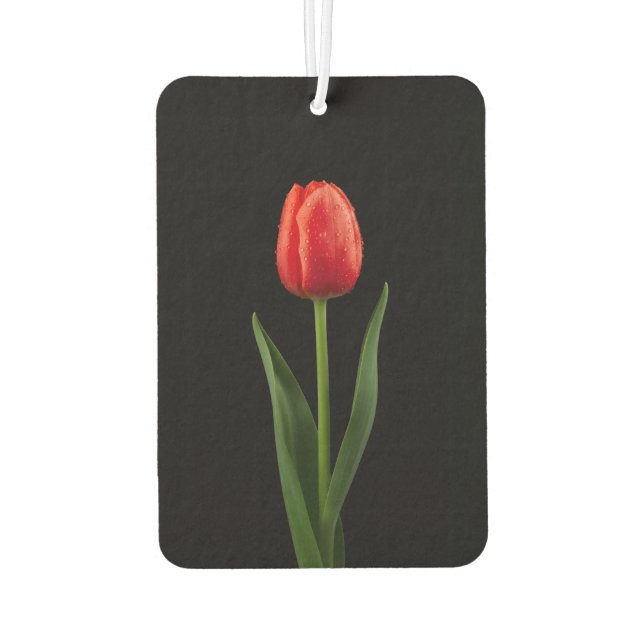 Schwarze 4 Luxe Auto-Luftverbesserer Ruby Red Tulp Autolufterfrischer (Rückseite)