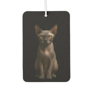 Schwarze 4 Luxe Auto Luftverbesserer, Sphynx-Katze Autolufterfrischer