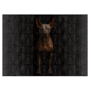 Schwarze 4 Luxe Glas Tafel Argentina Pila Hund Schneidebrett