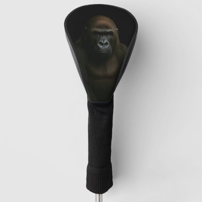 Schwarze 4 Luxe Golf Driver Hülle, Gorilla Headcover (Vorderseite)