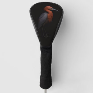 Schwarze 4 Luxe Golf Driver Hülle, Rötlicher Seide Headcover