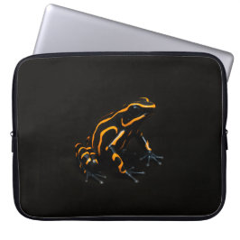 Schwarze 4 Luxe Laptop-Hülle, Orange Schwarzer Fro Laptopschutzhülle