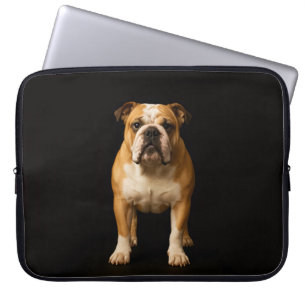 Schwarze 4 Luxe Laptop-Hülle, Stamina Bulldogge Laptopschutzhülle