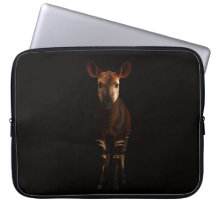 Schwarze 4 Luxe-Laptoptasche, Forest Okapi