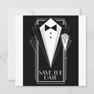 Schwarze Abendgarderobe Champagner Save The Date