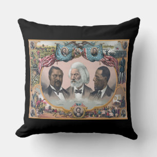 Schwarze Abolitionist Helden, Bailey Douglass Kissen