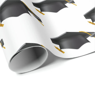Schwarze Abschlüsse Kappen für Weißwaschpapier Geschenkpapier