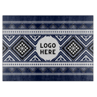 Schwarze Abstrakte ethnisch geometrische Muster mi Schneidebrett