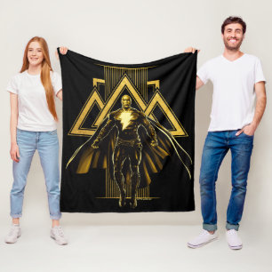 Schwarze Adam dreieckige Säule Grafik Fleecedecke