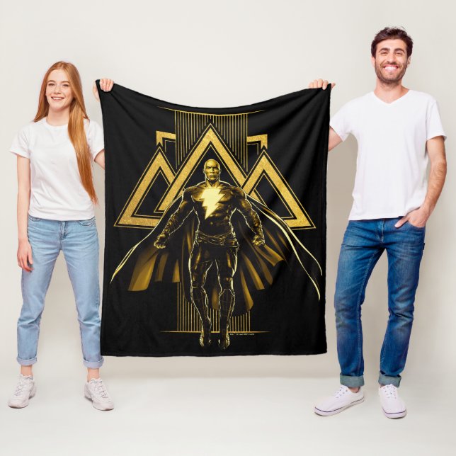 Schwarze Adam dreieckige Säule Grafik Fleecedecke (Beispiel)