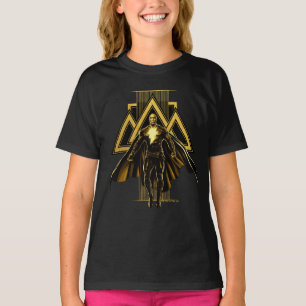 Schwarze Adam dreieckige Säule Grafik T-Shirt