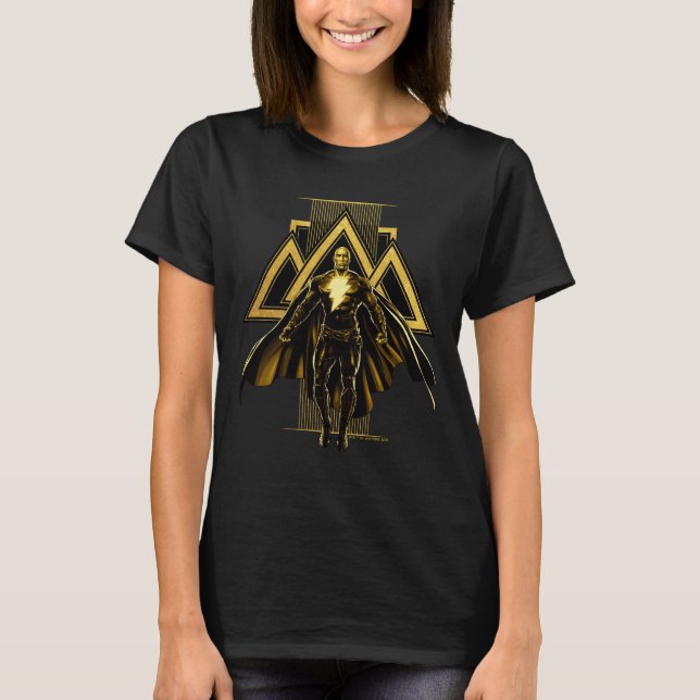 Schwarze Adam dreieckige Säule Grafik T-Shirt (Vorderseite)