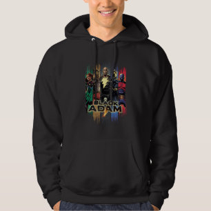 Schwarze Adam-Zeichen in Streifen grafisch Hoodie