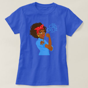schwarze afrikanische Rosie the Riveter wir schaff T-Shirt