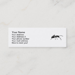 Schwarze Ameise Mini Visitenkarte
