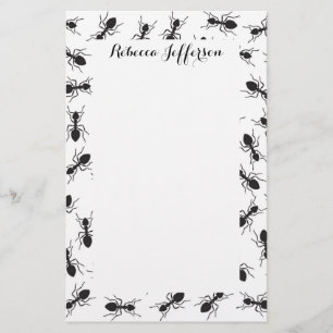 Schwarze Ameisenmuster Briefpapier