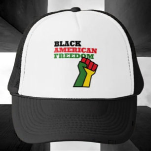 Schwarze amerikanische Freiheit Truckerkappe