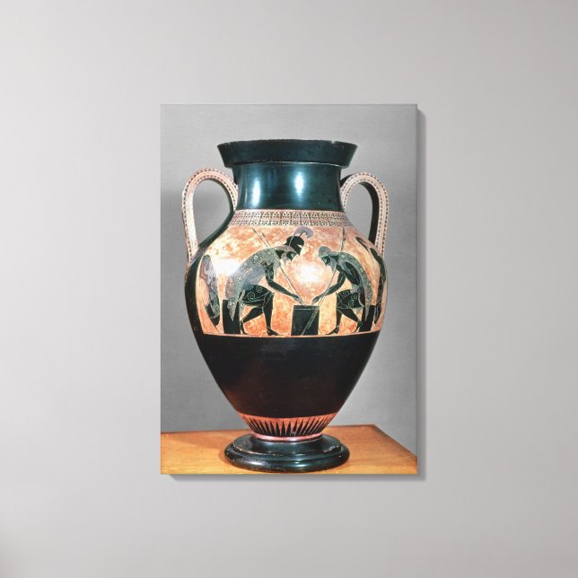 Schwarze Amphora mit Ajax und Achilles, Leinwanddruck (Vorderseite)