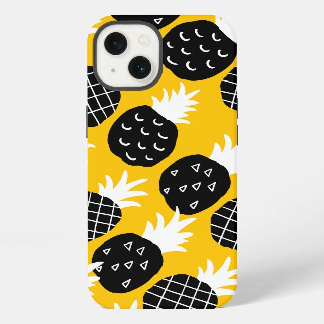 Schwarze Ananas iPhone Hülle (Rückseite)